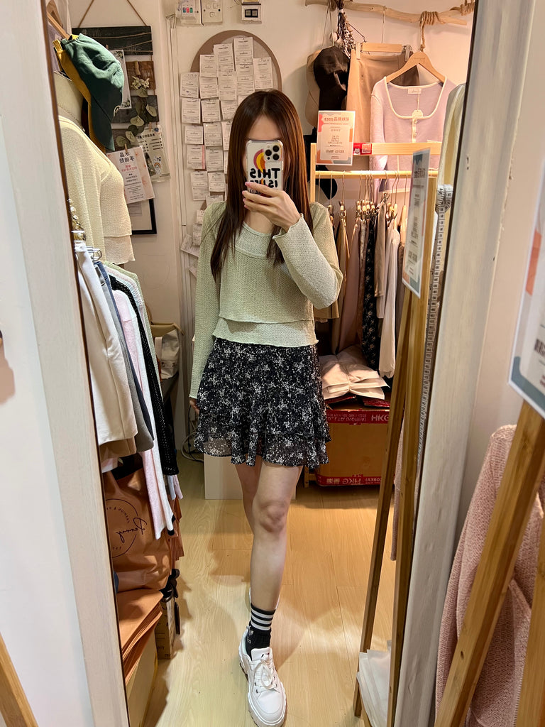 [現貨]初秋Ruffle Floral Skirt B15