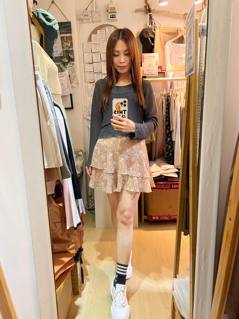 [現貨]初秋Ruffle Floral Skirt B15