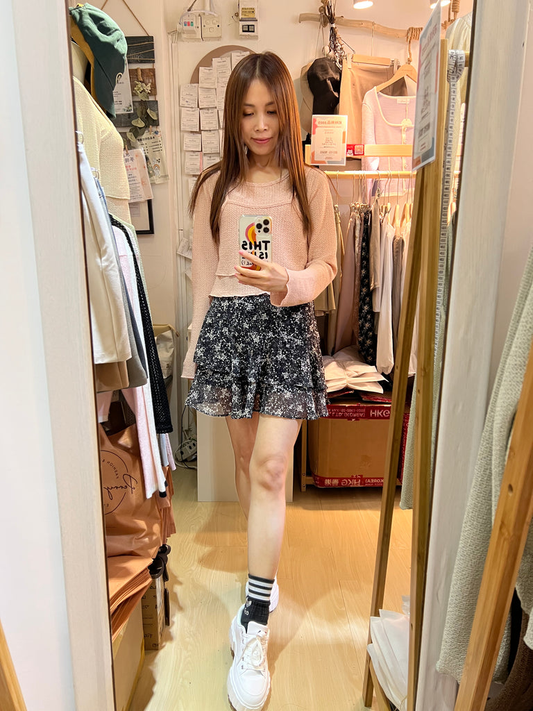 [現貨]初秋Ruffle Floral Skirt B15