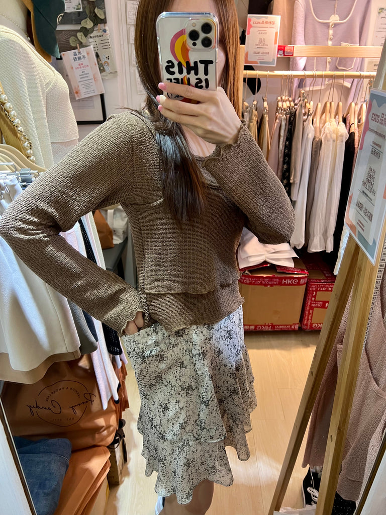 [現貨]初秋Ruffle Floral Skirt B15